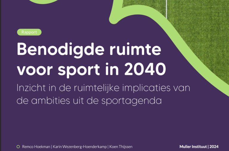 Mulier Instituut (2024): Benodigde ruimte voor sport in 2040